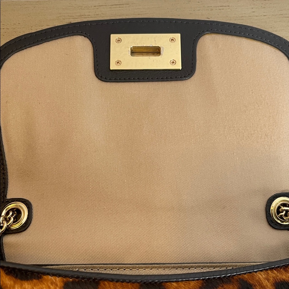 Talbots Black and Leopard Print Crossbody Bag - Picture 7 of 10